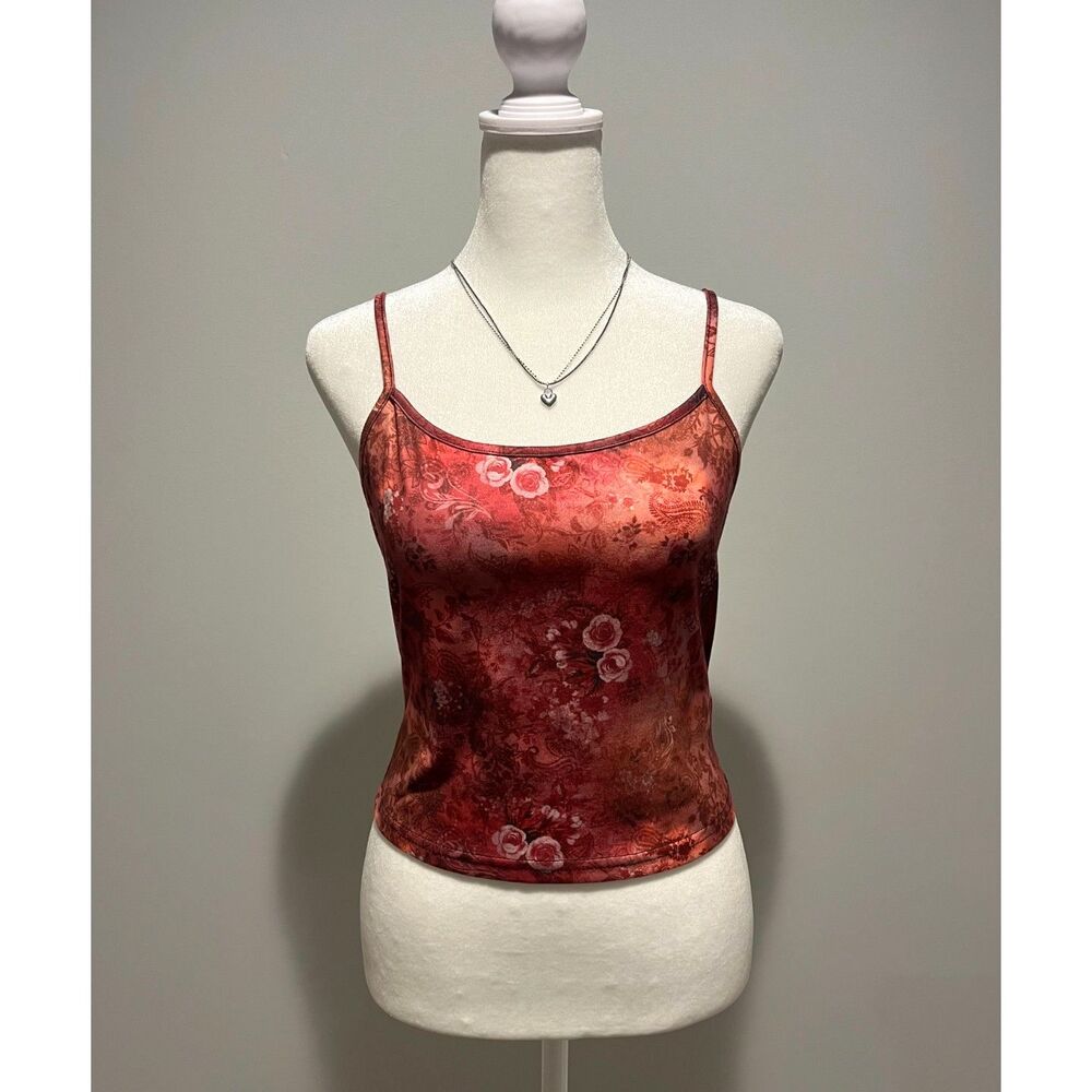 Floral Tank Top Retro Summer Cami Red Women S